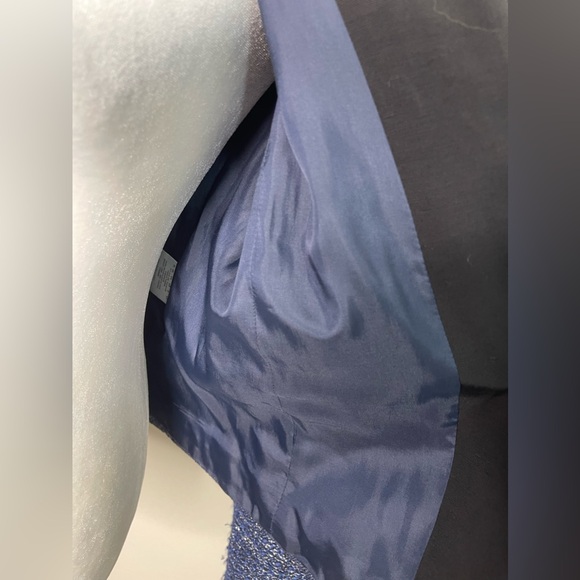 Sandro Paris Metallic Wool Blend Full Zip Evening Jacket Luxury Designer 38/M - Picture 9 of 10